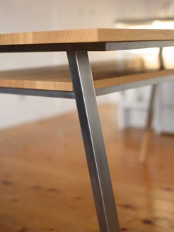 Norito Table　ノリト・テーブル　ダイニングテーブル　ステンレス　脚部　棚