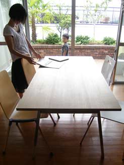 Norito Table　ノリト・テーブル　ダイニングテーブル　棚付き